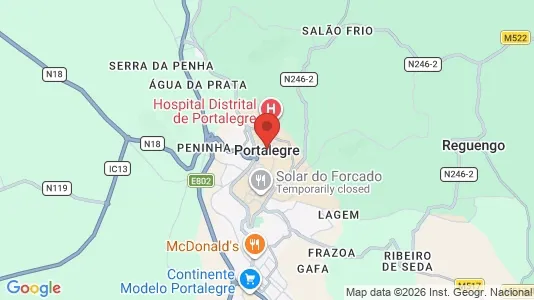 Apartments for rent i Portalegre - kort over placeringen