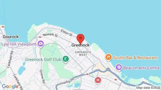Apartments for rent i Greenock - Renfrewshire - kort over placeringen