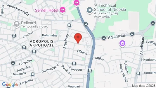 Apartments for rent i Nicosia Strovolos - kort over placeringen