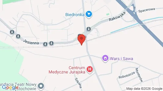 Apartments for rent i Częstochowa - kort over placeringen