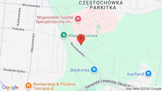 Apartments for rent i Częstochowa - kort over placeringen