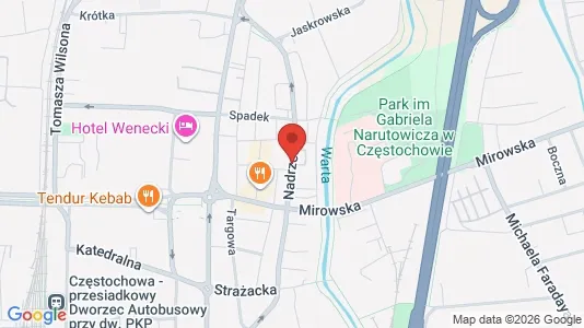 Apartments for rent i Częstochowa - kort over placeringen