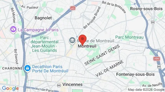 Apartments for rent i Montreuil - kort over placeringen