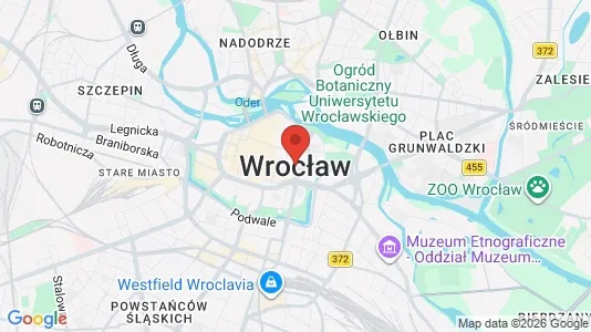 Apartments for rent i Wrocław - kort over placeringen