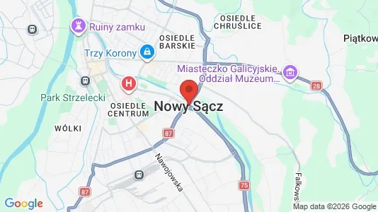 Apartments for rent i Nowosądecki - kort over placeringen