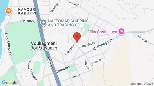 Apartments for rent i Vari-Voula-Vouliagmeni - kort over placeringen