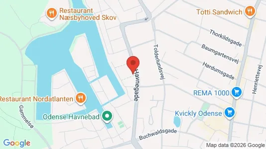 Apartments for rent i Odense C - kort over placeringen