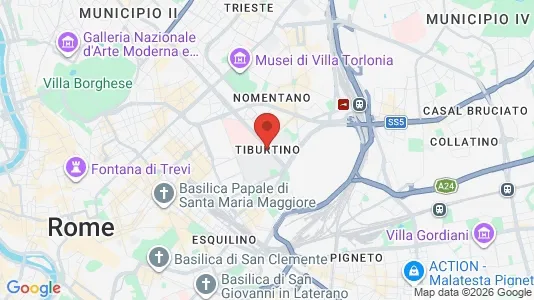 Apartments for rent i Roma Municipio IV – Tiburtino - kort over placeringen