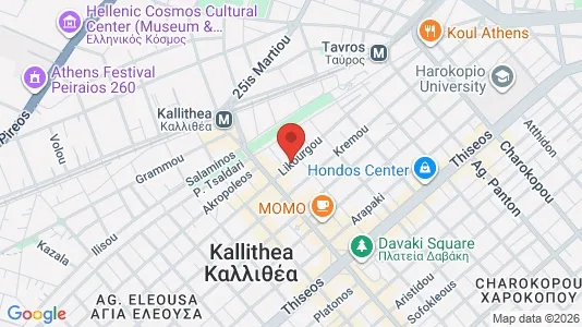 Apartments for rent i Kallithea - kort over placeringen