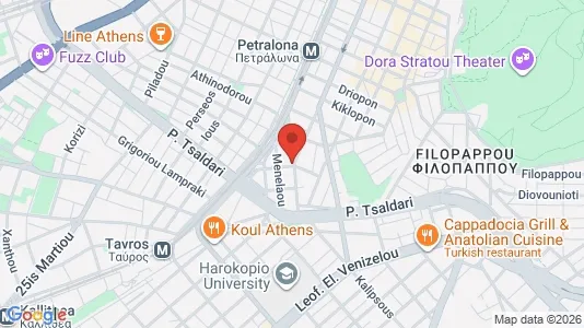 Apartments for rent i Athens Ano Petralona - kort over placeringen