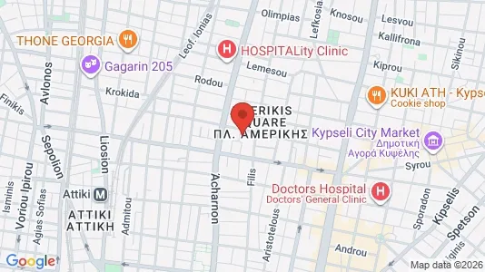 Apartments for rent i Athens Agios Nikolaos - kort over placeringen