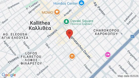 Apartments for rent i Kallithea - kort over placeringen