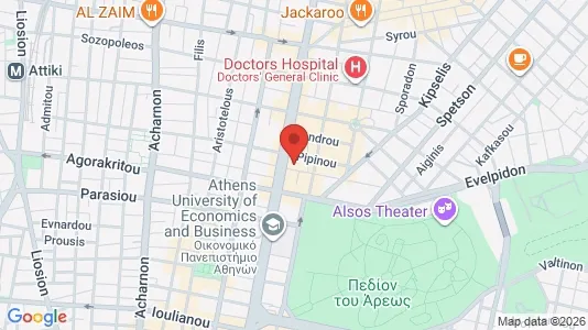 Apartments for rent i Athens Agios Nikolaos - kort over placeringen