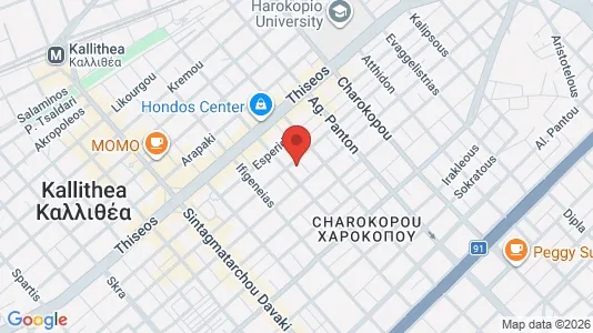 Apartments for rent i Kallithea - kort over placeringen