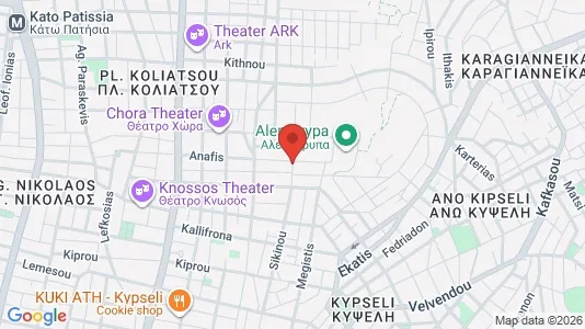 Apartments for rent i Galatsi - kort over placeringen