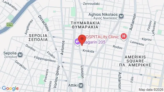 Apartments for rent i Athens Agios Nikolaos - kort over placeringen