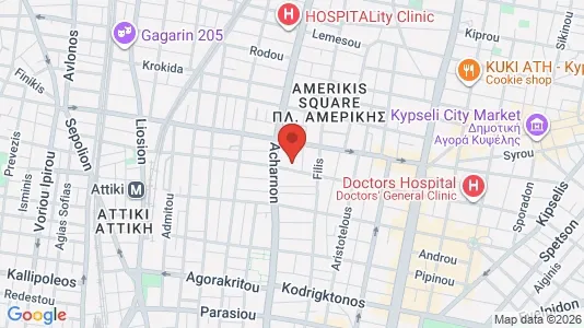 Apartments for rent i Athens Agios Nikolaos - kort over placeringen