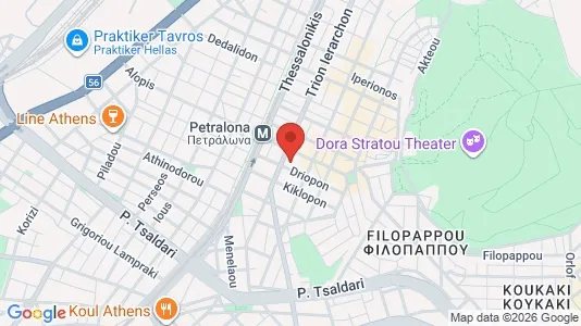 Apartments for rent i Athens Ano Petralona - kort over placeringen
