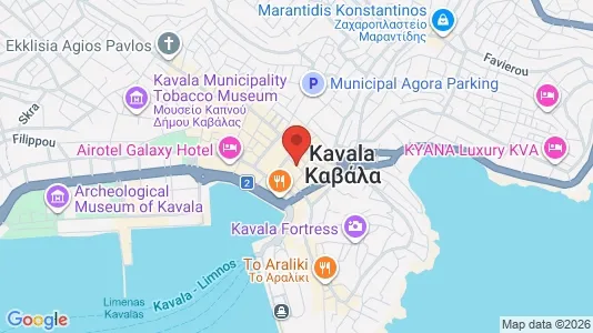 Apartments for rent i Kavala - kort over placeringen