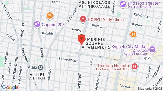 Apartments for rent i Athens Agios Nikolaos - kort over placeringen