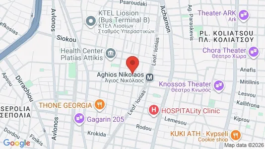 Apartments for rent i Athens Agios Nikolaos - kort over placeringen