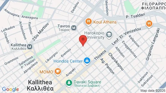 Apartments for rent i Kallithea - kort over placeringen