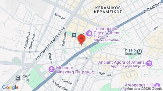 Apartments for rent i Athens Ano Petralona - kort over placeringen