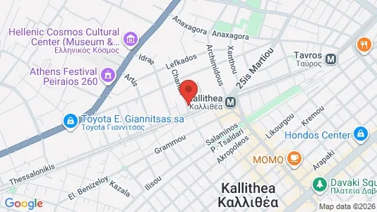Apartments for rent i Kallithea - kort over placeringen