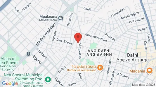 Apartments for rent i Ano Dafni - kort over placeringen