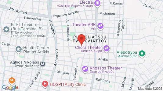 Apartments for rent i Athens Agios Nikolaos - kort over placeringen