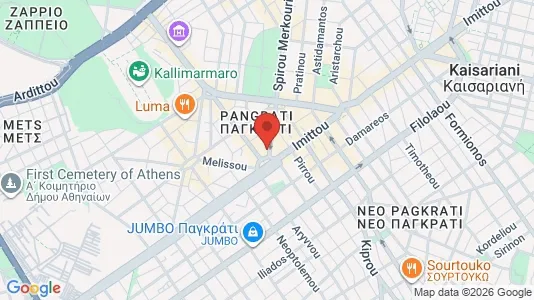 Apartments for rent i Athens Pagrati - kort over placeringen