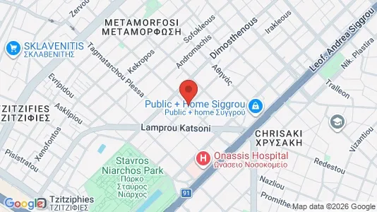Apartments for rent i Kallithea - kort over placeringen