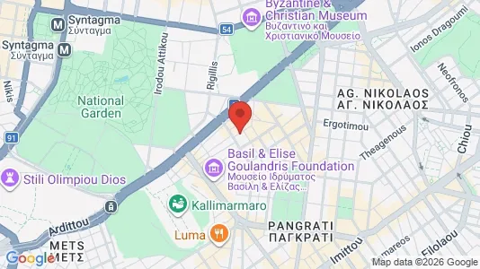Apartments for rent i Athens Pagrati - kort over placeringen