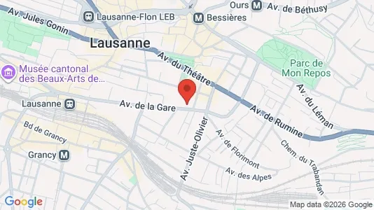 Apartments for rent i Lausanne - kort over placeringen