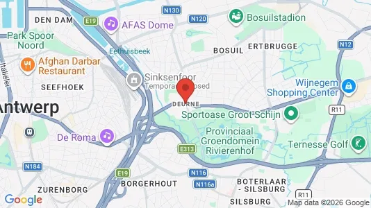 Apartments for rent i Antwerp Deurne - kort over placeringen