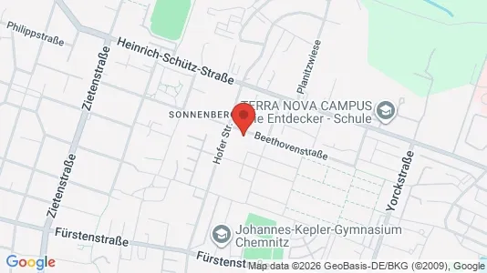 Apartments for rent i Chemnitz - kort over placeringen
