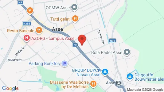 Apartments for rent i Asse - kort over placeringen