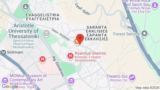 Apartments for rent i Thessaloniki - kort over placeringen