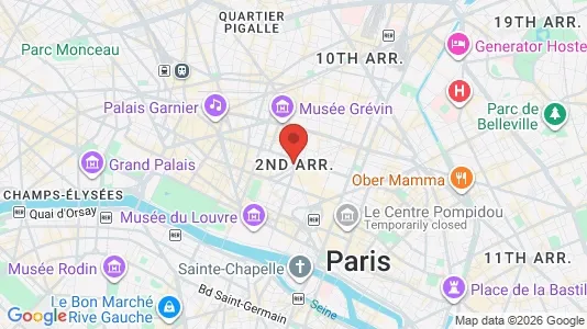Apartments for rent i Paris 2ème arrondissement - Bourse - kort over placeringen