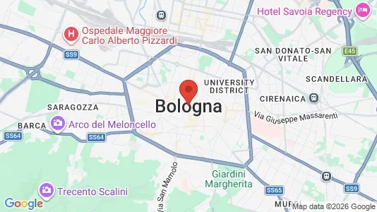 Apartments for rent i Bologna - kort over placeringen
