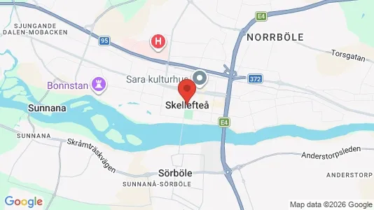 Houses for rent i Skellefteå - kort over placeringen