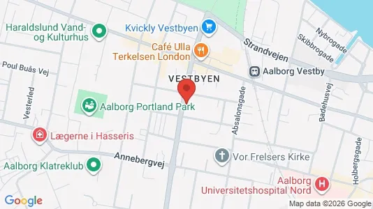 Apartments for rent i Aalborg Center - kort over placeringen