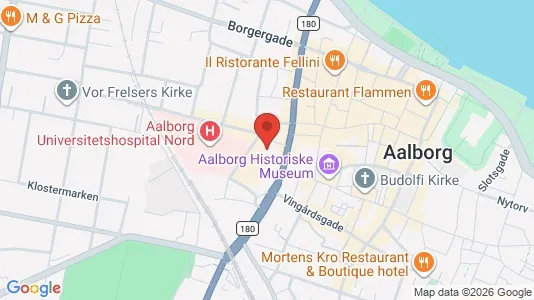 Rooms for rent i Aalborg Center - kort over placeringen