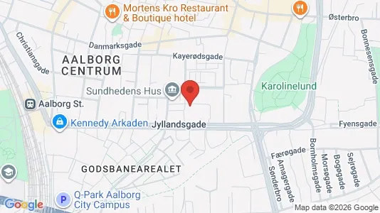 Apartments for rent i Aalborg Center - kort over placeringen