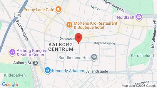 Apartments for rent i Aalborg Center - kort over placeringen