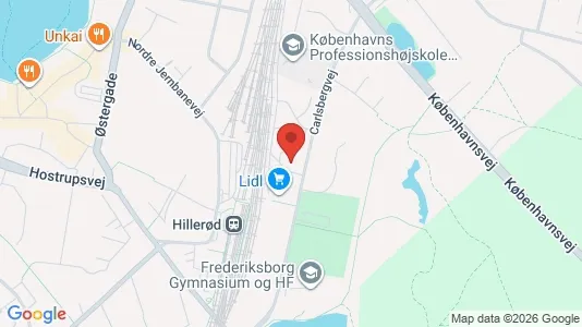 Apartments for rent i Hillerød - kort over placeringen