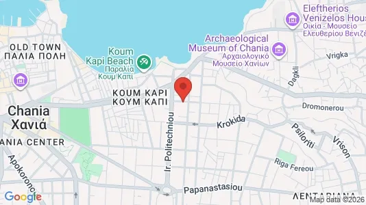 Apartments for rent i Chania - kort over placeringen