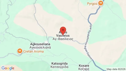 Apartments for rent i Agios Vasilios - kort over placeringen