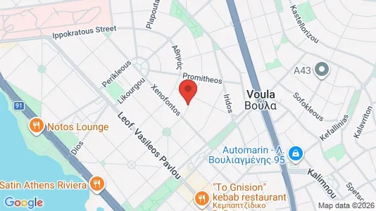Apartments for rent i Glyfada - kort over placeringen