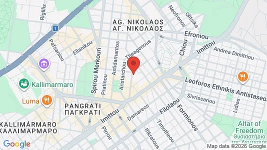 Apartments for rent i Kaisariani - kort over placeringen